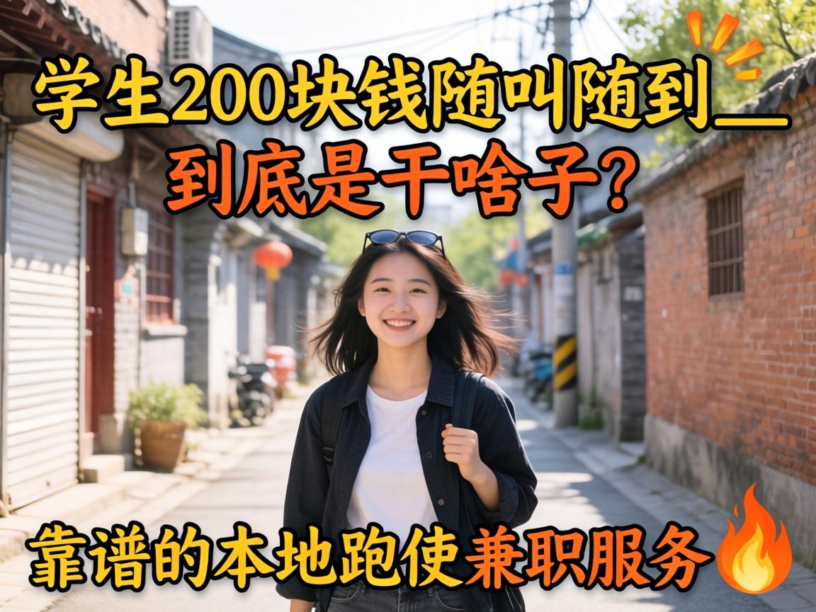 学生200块钱随叫随到_到底是干啥子?靠谱的本地跑腿兼职服务?