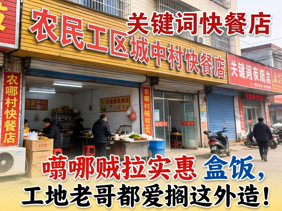 农民工区城中村快餐店,那旮旯贼拉实惠的盒饭,工地老哥都爱搁这儿造!