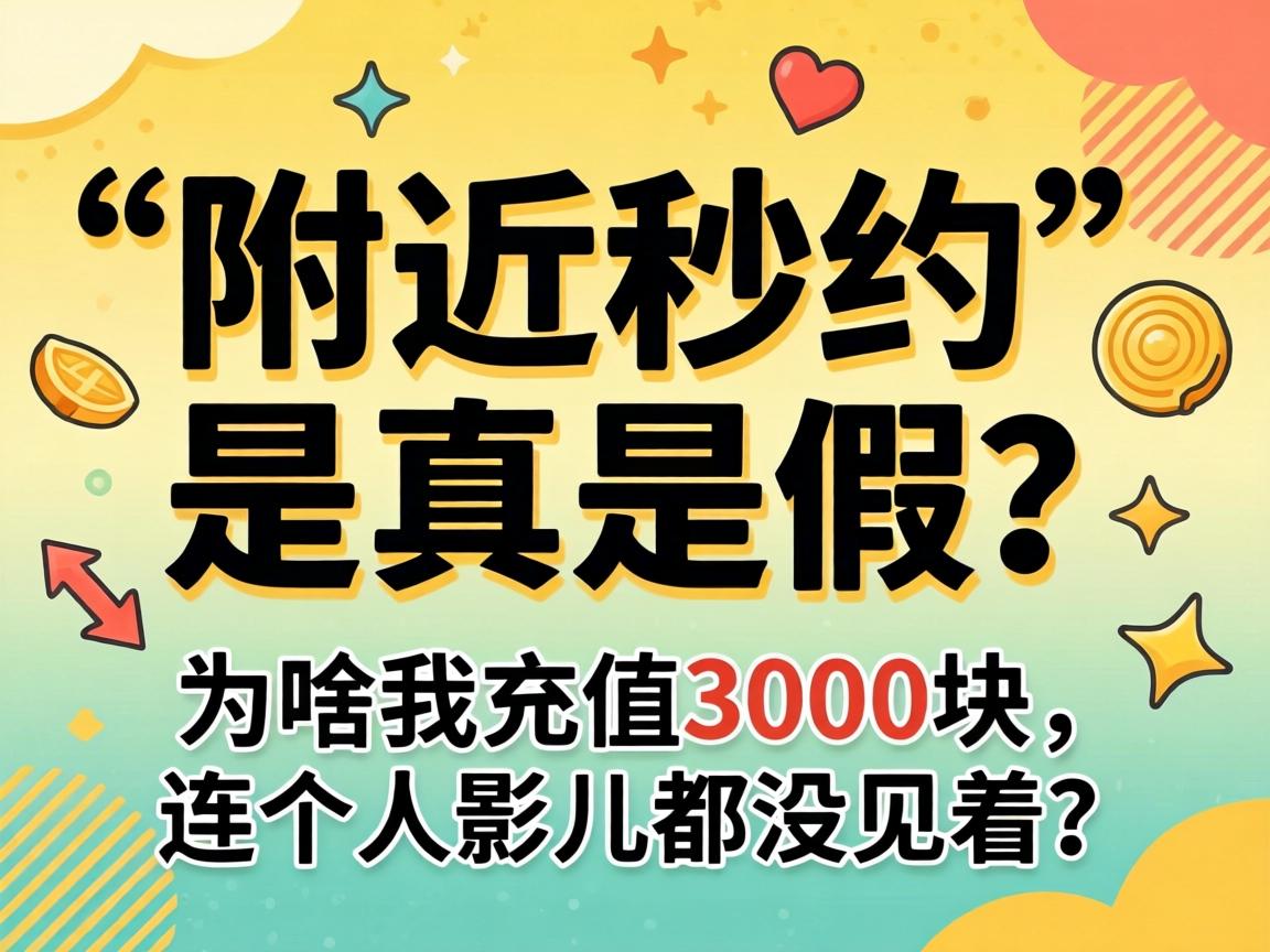 “附近秒约”是真是假？为啥我充值3000块，连个人影儿都没见着？