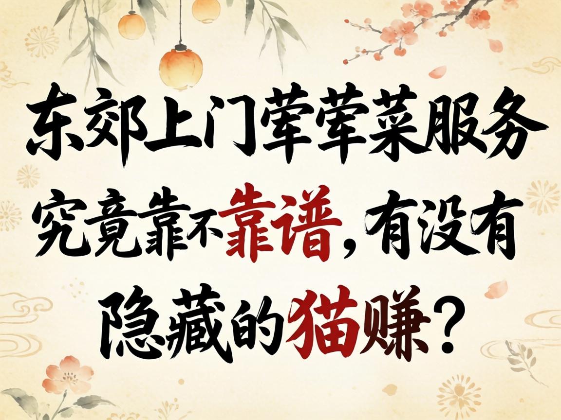 东郊上门荤荤菜服务究竟靠不靠谱,有没有隐藏的猫腻?