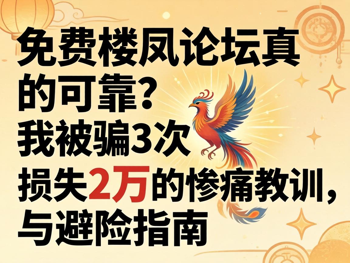免费楼凤论坛真的可靠?我被骗3次,损失2万的惨痛教训与避险指南