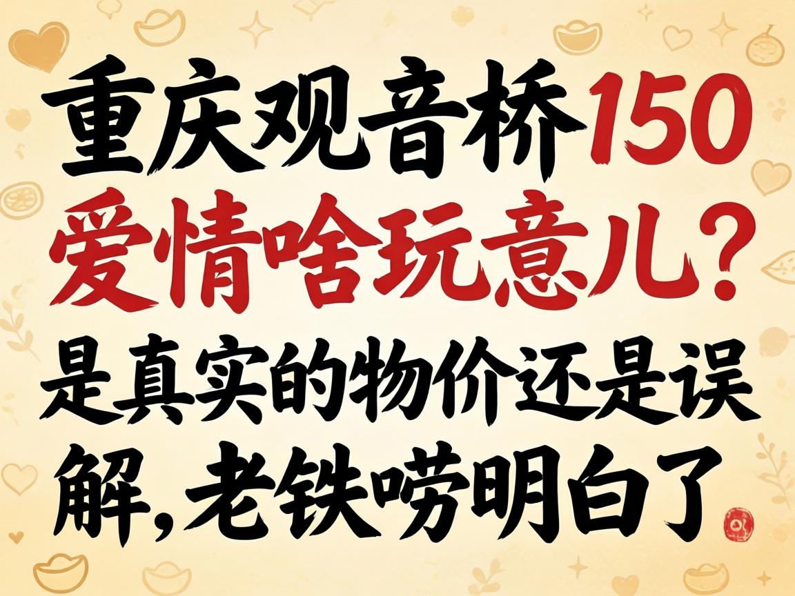 重庆观音桥150爱情啥玩意儿？是真实的物价还是误解，老铁唠明白了