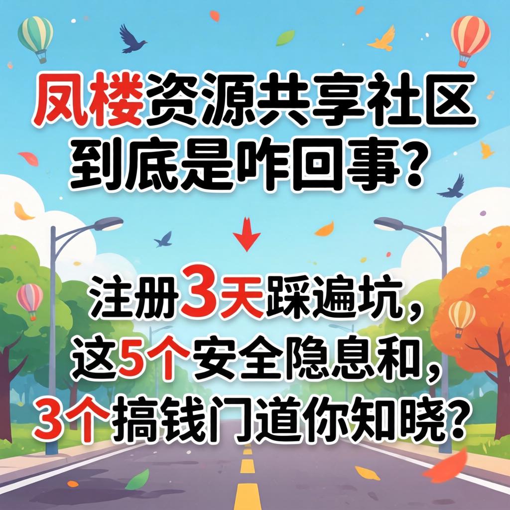 凤楼资源共享社区，到底是咋回事？注册3天踩遍坑，这5个安全隐患和3个搞钱门道你知晓？