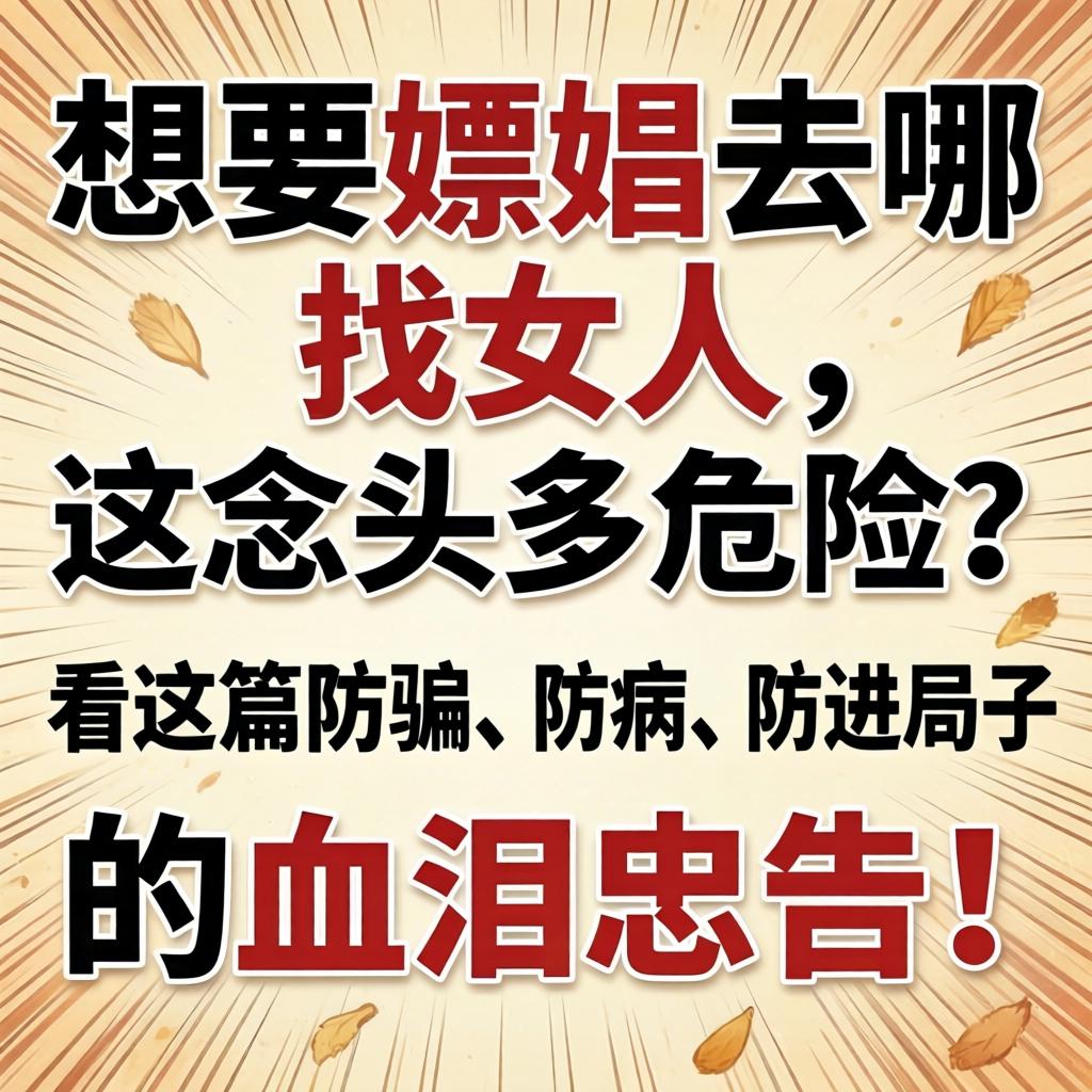 想要嫖娼去哪找女人,这念头多危险?看这篇防骗、防病、防进局子的血泪忠告!
